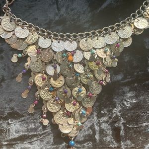GOLD TONE COIN NECKLACE